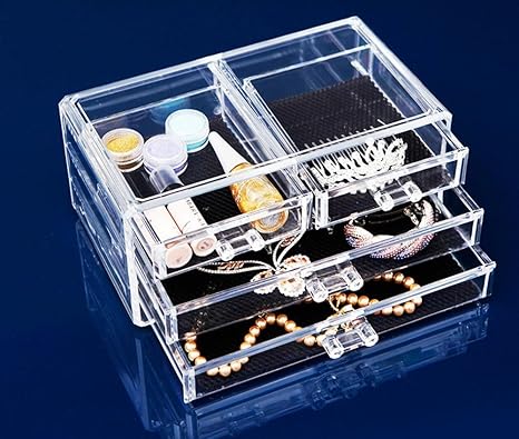 Akruti Sf1063 Transpat Acrylic Cosmetic Desk Makeup Organizer