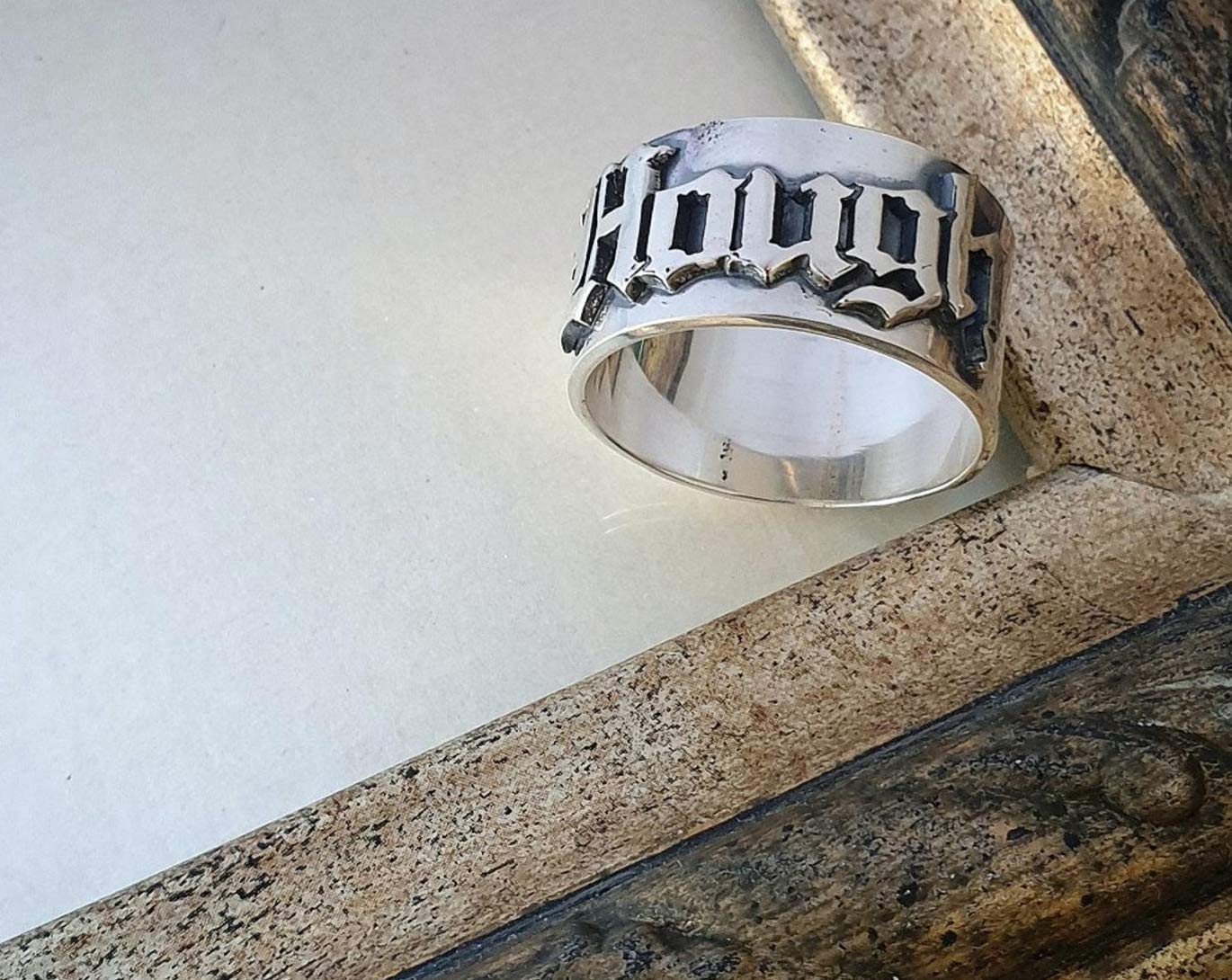 Amazon.com: Wide Bulky Chunky Ring Sterling Silver Men's Ring