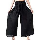B BANGKOK PANTS Women's Boho Palazzo Pants Yoga Wide Leg Pants