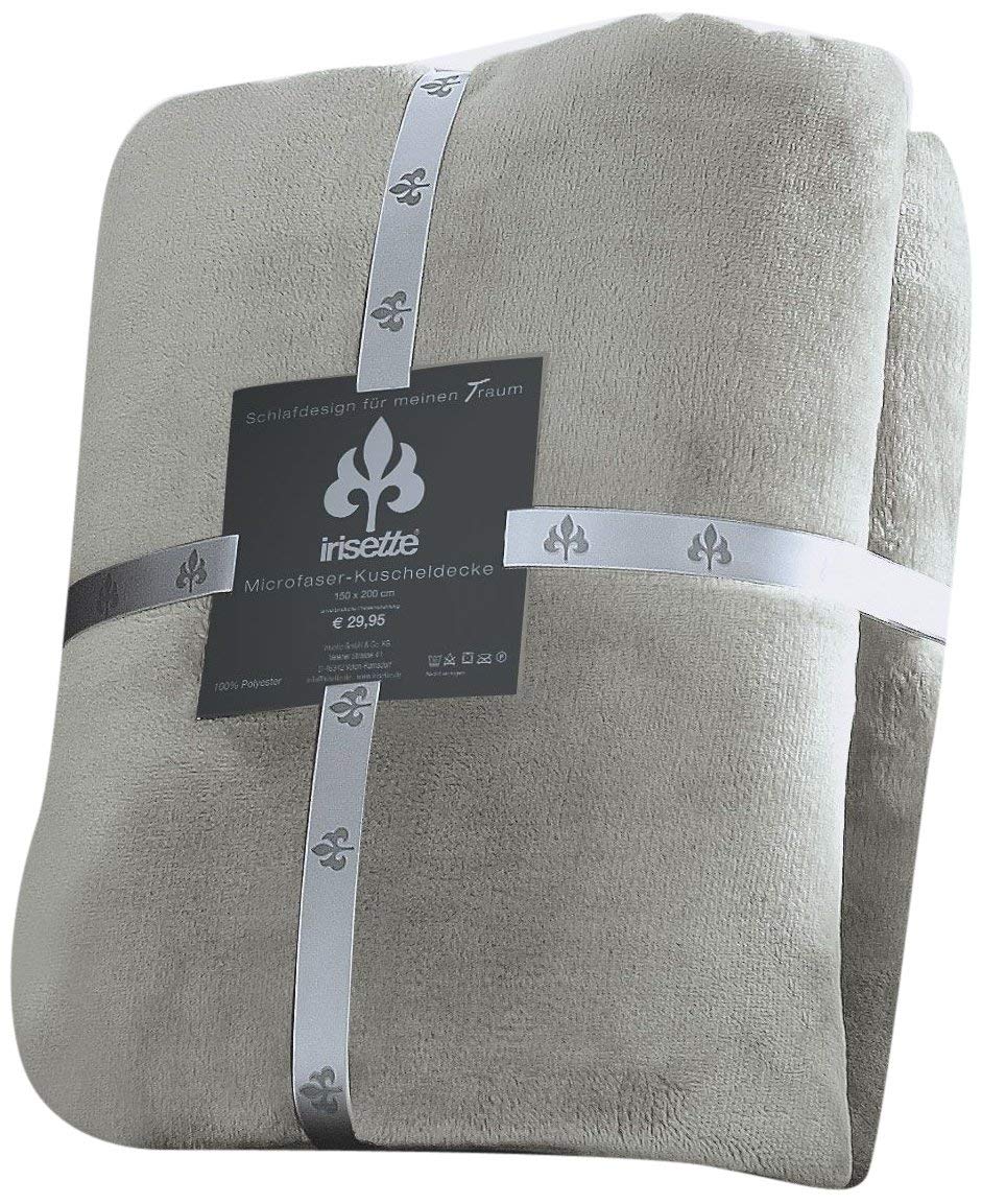 Irisette Castel 8900-14 Blanket Plain Microfibre 150 x 200 cm Slate-Coloured