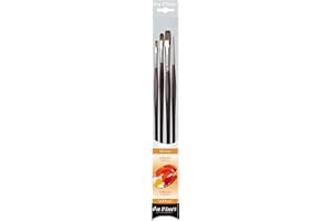 da Vinci Oil & Acrylic Series 5103 Grigio Synthetic Paint Brush Set, Multiple Sizes, 4 Brushes (Series 7195, 7495, 7795)