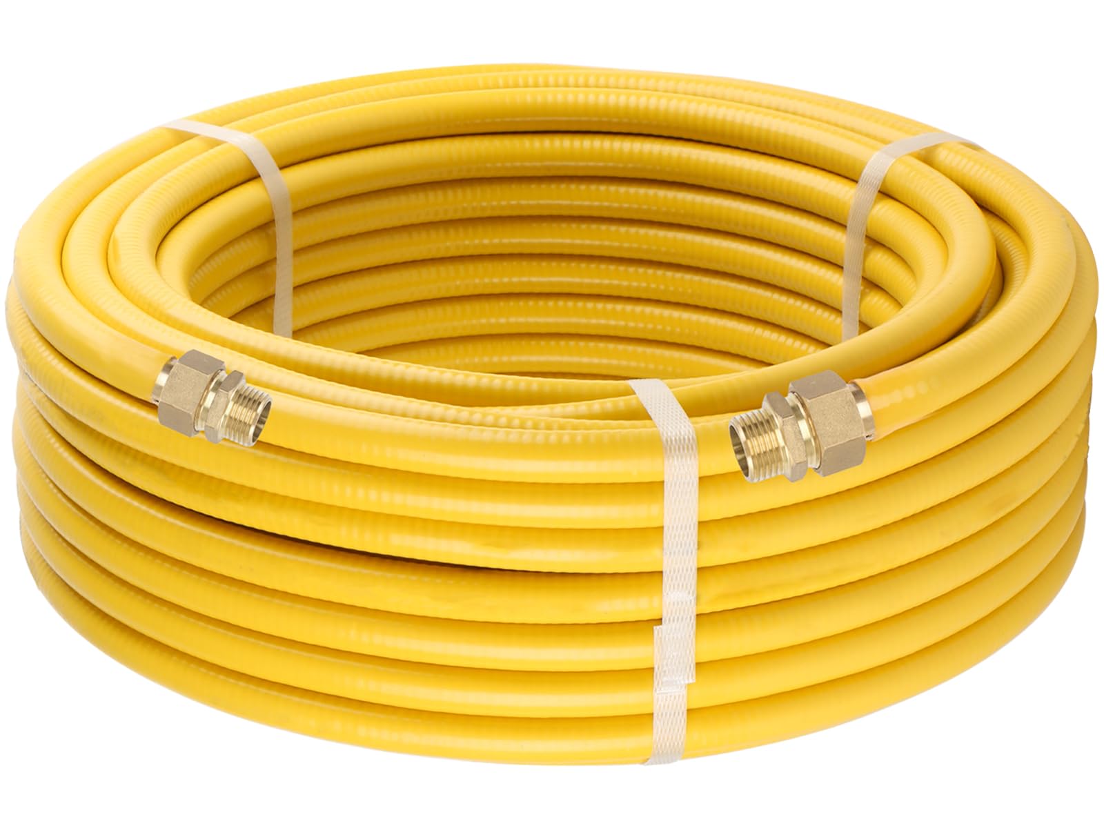 Photo 1 of CSST 1/2" Gas Line 33ft Corrugated Stainless Steel Tubing Natural Gas Line Propane Pipe Conversion Kit Grill With 2 Male Adapter Fittings