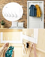 Victoper Over Door Hook Hanger 12 Hooks White Matte Assembly-Free view 7