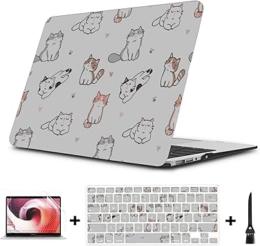 Mac Book Pro Cases Cartoon Floral Beautiful Rose for Lady Plastic Hard Shell Compatible Mac Air 11 Pro 13 15 MacBook Hard Case Protection for MacBook 2016-2019 Version