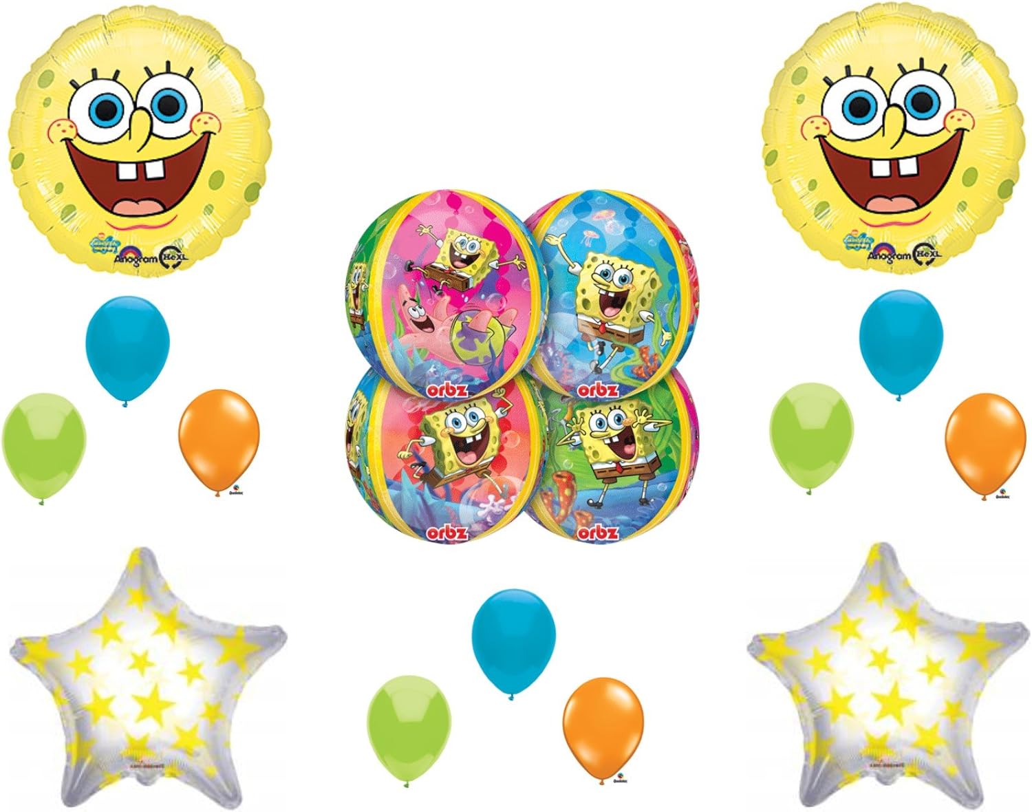 Amazon Com New Spongebob Squarepants Orbz Happy Birthday Balloons
