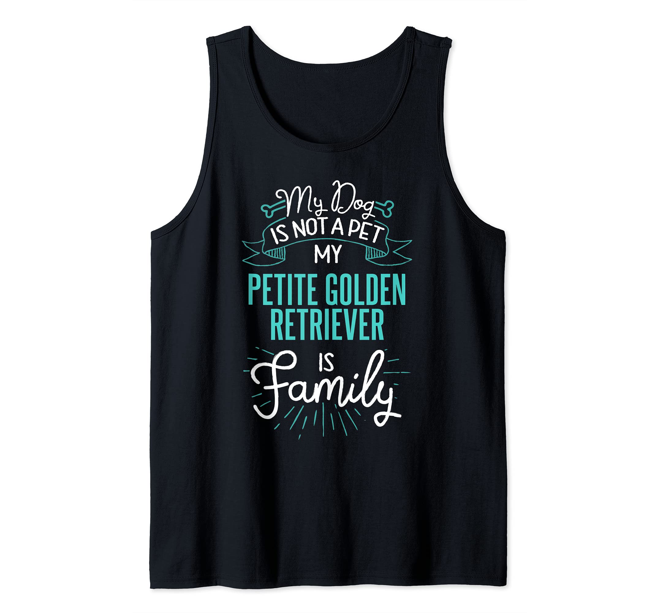 Cute Petite Golden Retriever Design Family Dog Gift Tank Top