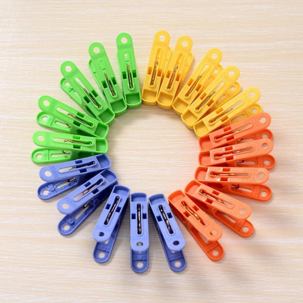 Angelo Morris Clothes Pegs Rust Resistant Windproof Mini Coloured Pegs Clothes Pin for Washing Line Strong Non-slip 20pcs