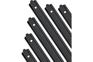 Belinova 25 Pack Metal Deck Balusters 32.25 x 1 x 0.2 inch Outdoor Flat Metal Balusters for Deck Railing Metal Deck Spindles, Shiny Black