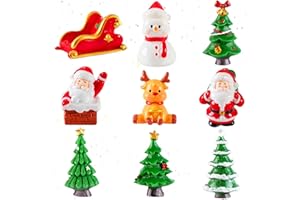 JeVenis Christmas Snowman Miniature Ornament Kits for DIY Snowman Centerpiece Table Decoration Fairy Garden Accessories for Christmas Village Home Gift Craft