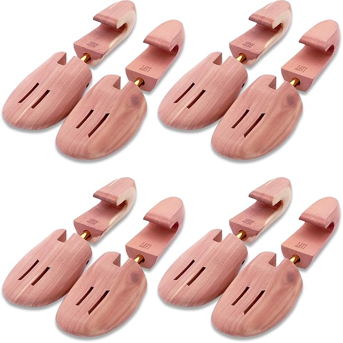 Buy YEEGOR Cedar Shoe Trees for Men 4PACK(VALUE PACK), Adjustable Shoe