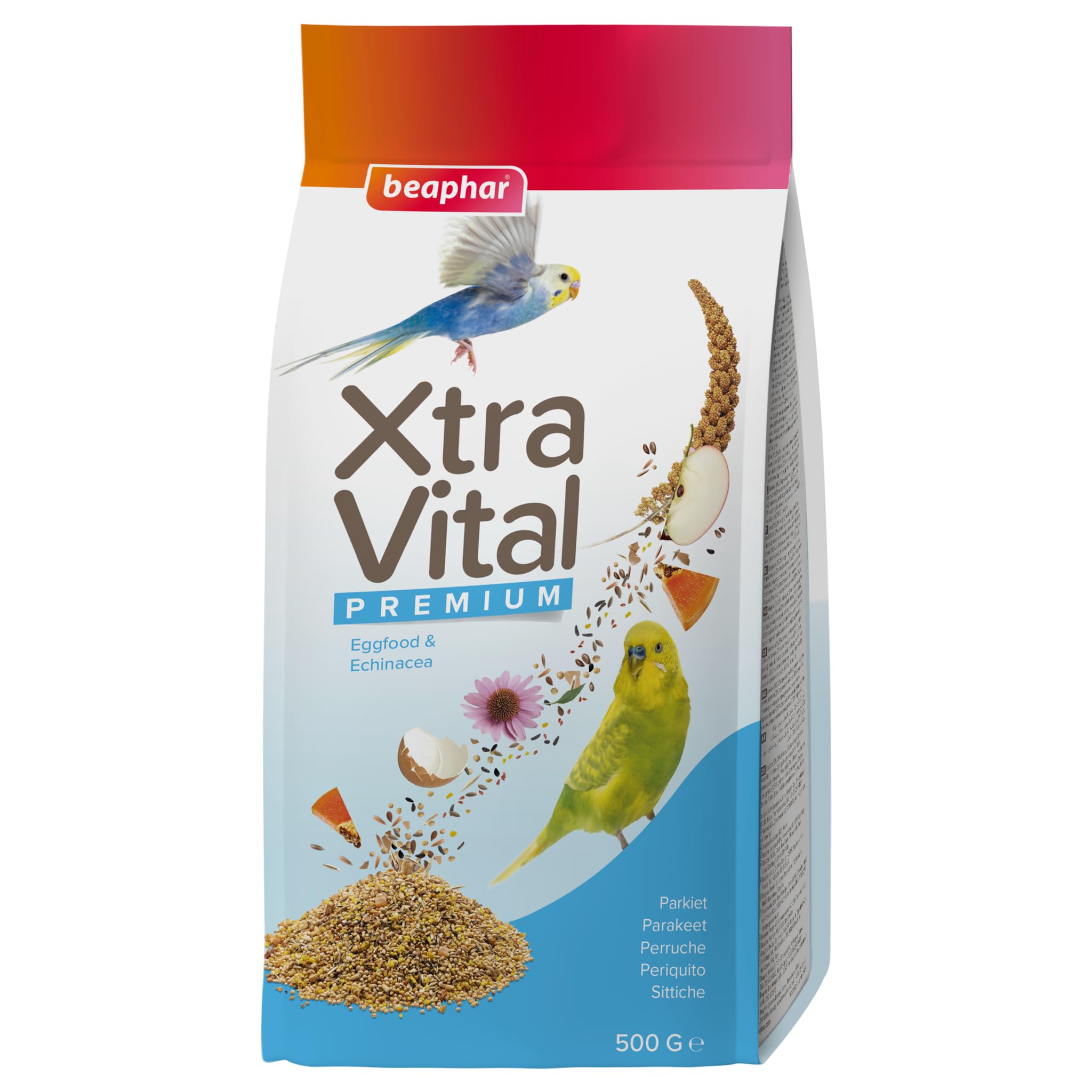 Beaphar Xtra Vital Parakeet and Budgie Food 500 g, clear
