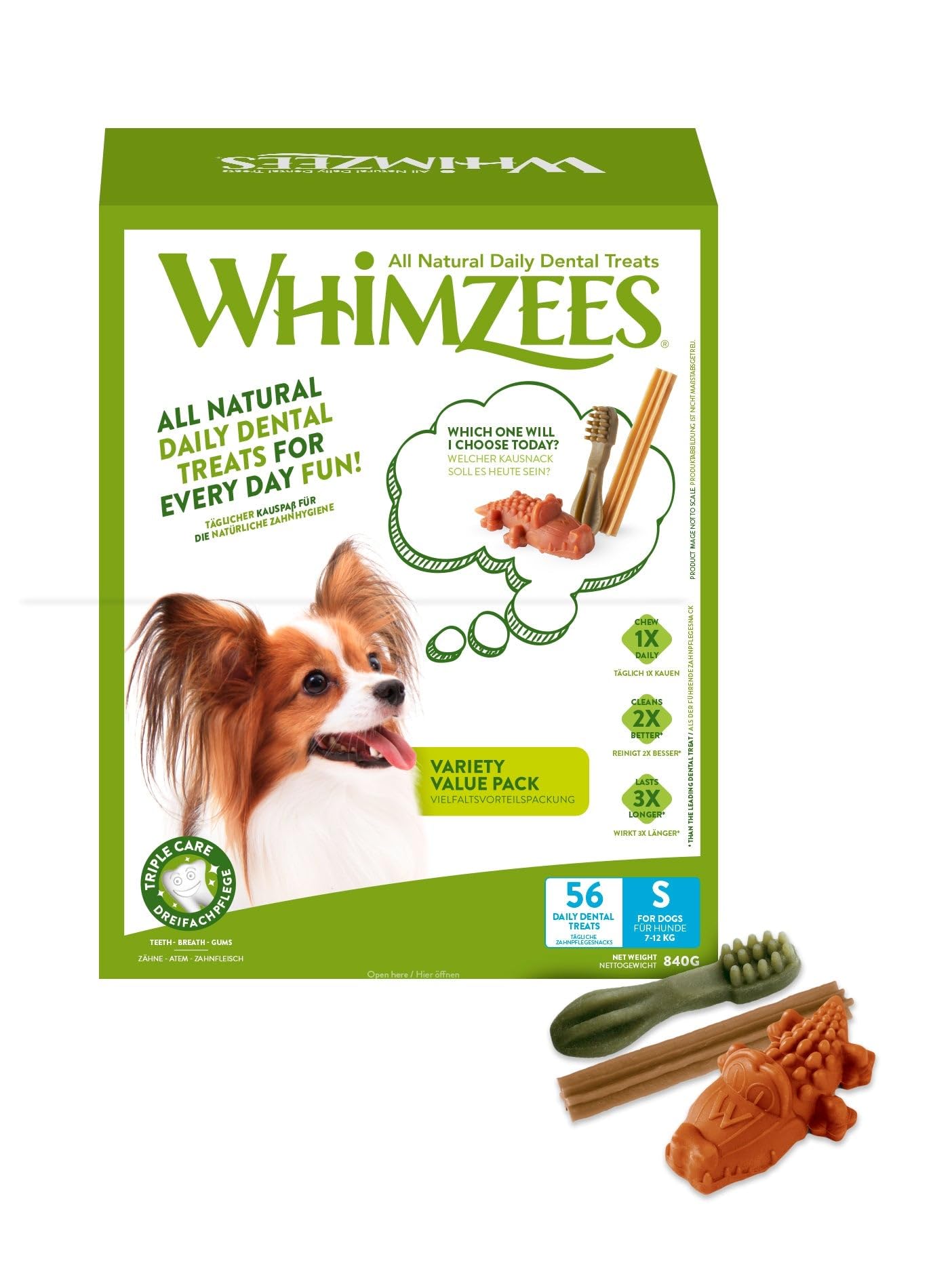 Whimzees Toothbrush Medium 7 pack