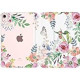 MoKo Case for iPad mini (A17 Pro) 7th/6th Gen 2024/2021, Fragrant Flowers | for iPad Mini 8.3 Inch Case Protective Trifold Folio Cover, Flexible Soft TPU Translucent Back Smart Cover, Auto Wake/Sleep