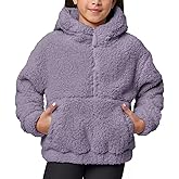 Mondetta Youth Half Zip Pullover Top with Bonded Fleece Lining (S 7/8, Lavender Aura), Small
