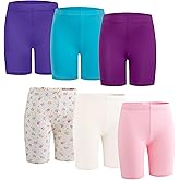 Coralup 6 Pack Girls Dance Shorts Breathable Bike Shorts for Sports Play Underdress 3-12Y