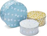 Cooksmart England Set of 3 Cake Storage Tins Round Nesting British Design