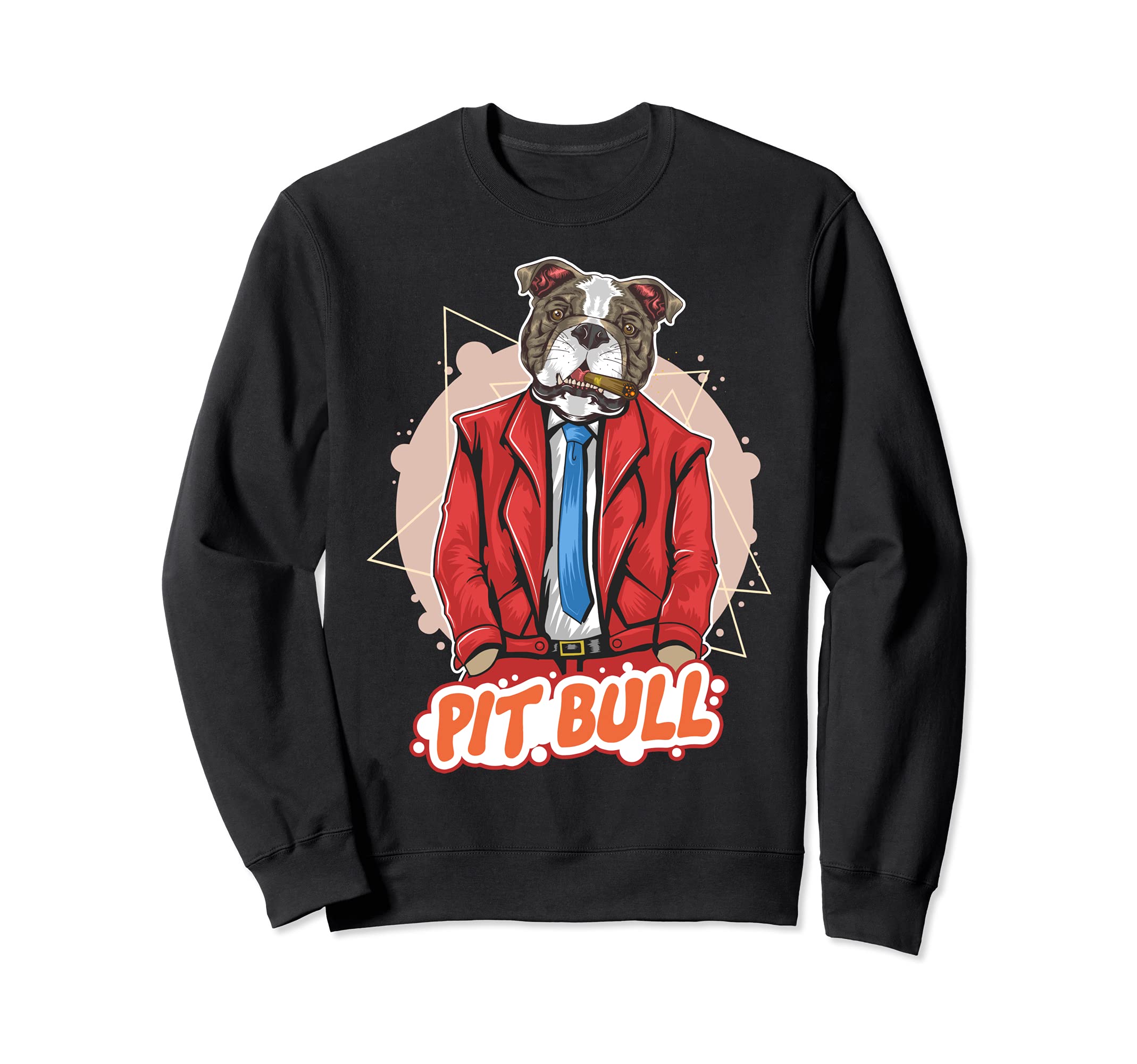 Handsome Pitbull Dog In A Suit And Tie Sweatshirt