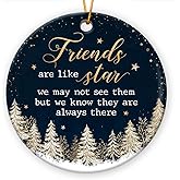 Friend Ornaments 2025 - Friendship Ornament for Christmas Tree Decorations, Meaningful Xmas Gifts for Friends BFF Bestie, Long Distance Friendship Gifts for Soul Sister