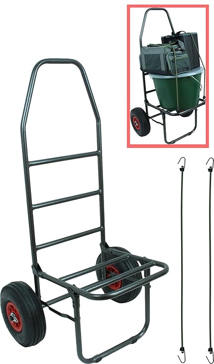 Transportwagen Trolley für Angler Outdoor Garten usw. klappbar mit Spanngummis