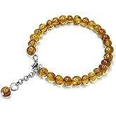 Amber777 Natural Baltic Amber Women's Bracelet.Amber Bracelet for Adults.