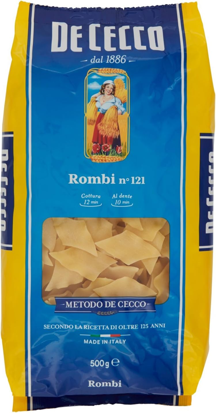De Cecco Rombi n 121, Pasta di Semola di Grano Duro 500 g Amazon.it Alimentari e cura