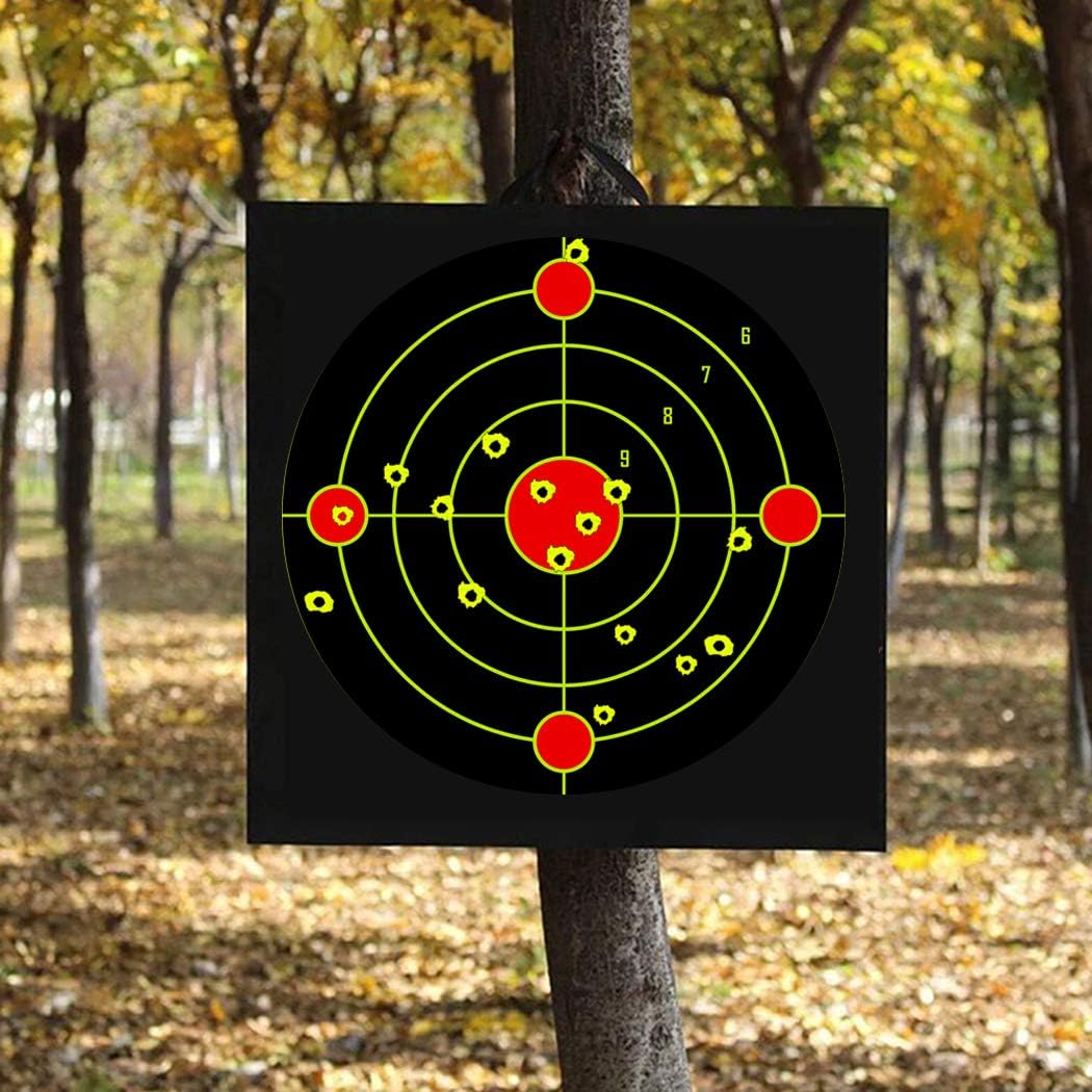 Rinling Targets 10 Pack/20 Pack/40 Pack, 12 inch Reactive Splatter Bullseye Shooting Targets for BB Gun, Rifle, Air Rifle, Airsoft, Pistol, Pellet Gun : Sports & Outdoors