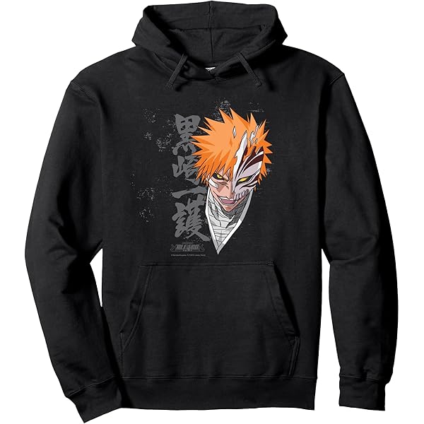 Amazon.com: Bleach Adult Anime Full Zip Black Hoodie Ichigo