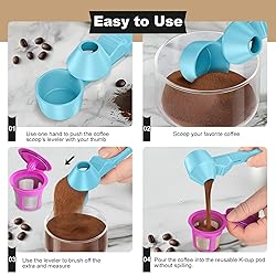 Coffee Scoop & Funnel for Reusable K Cup Refillable