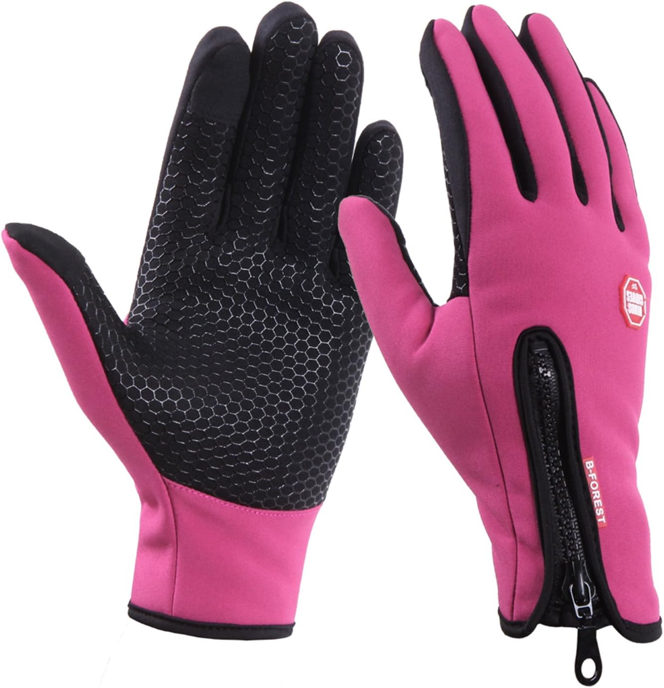 UPhitnis Unisex Winter Warm Touchscreen Gloves, Mens Women Touch Screen Windstopper Outdoor Gloves for Running Cycling Driving Smart Phone