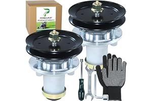 POSEAGLE 2 Pack Pre-Greased 539112170 Spindle Assembly with 532199789 Pulley Replace 539112170 Mandrel Assembly 532199791 199789 for Husqvarna YT42DXL YT42DXLS Z242E Z242F TS242D Z242F Tractor