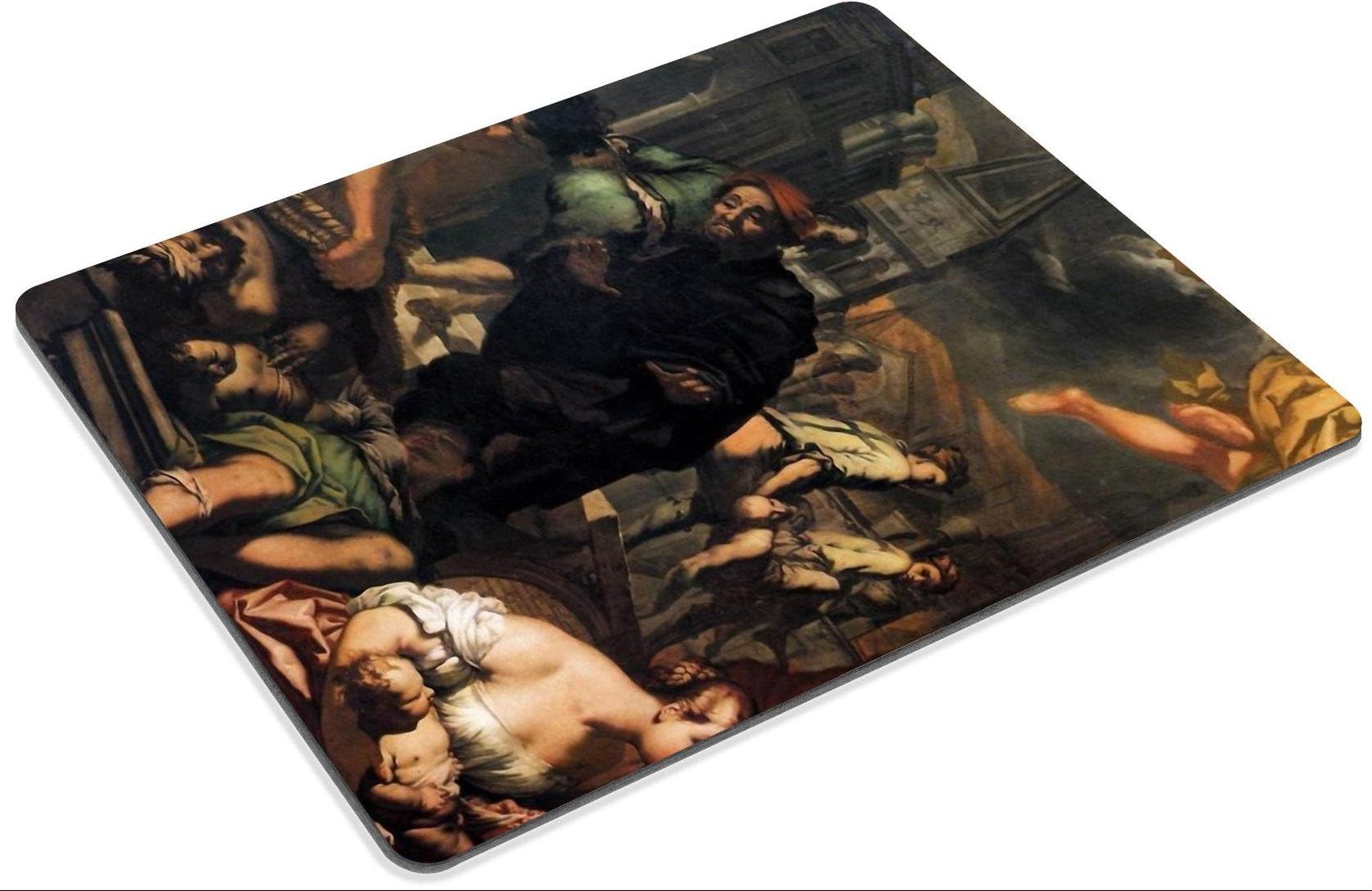 MSD Mouse Pad Antonio Zanchi La Virgen Se Aparece A Las Victimas De La Peste Det 1666 Scuola Grande Di San Rocco Venecia Customized Desktop Laptop Gaming Mousepads