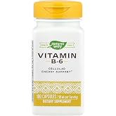 Nature's Way High Potency Vitamin B6 50 mg, Cellular Energy Support*, 100ct | Formulated with Pyridoxine to Help Maintain Brain Function and Serotonin Production In Easy-to-swallow, Gluten-free Capsules*