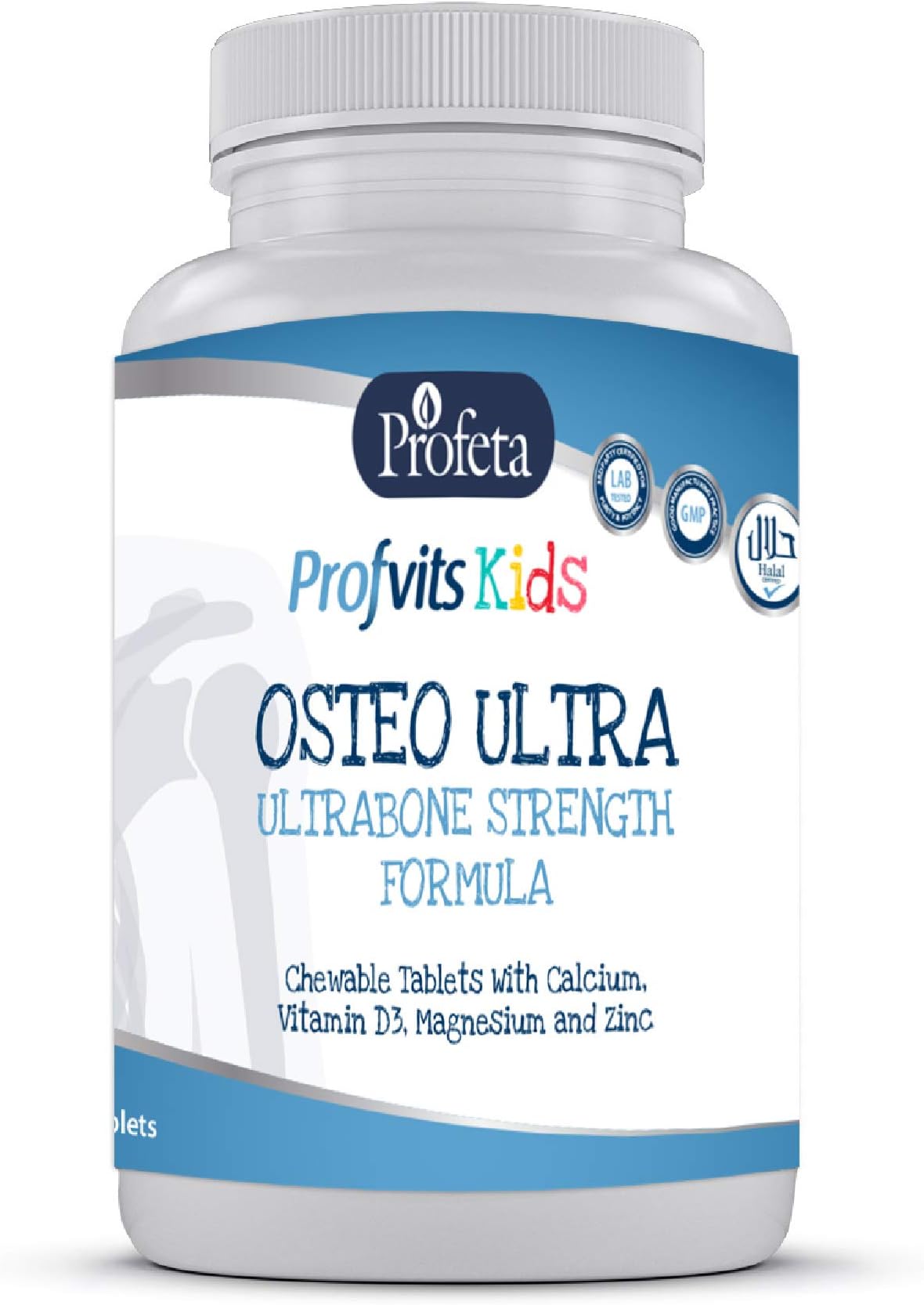 Profvits Children’s Osteo Ultra - Halal Vitamin D3 and Calcium Chewable Tablets (60 Tablets)