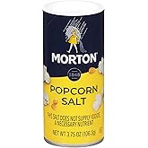 Morton Popcorn Salt, (3.75 oz), 1-Pack, for Popcorn, Snacks &amp; Seasoning | Restauraunt/theater style flavor at home, fine salt for popcorn and snack seasoning.