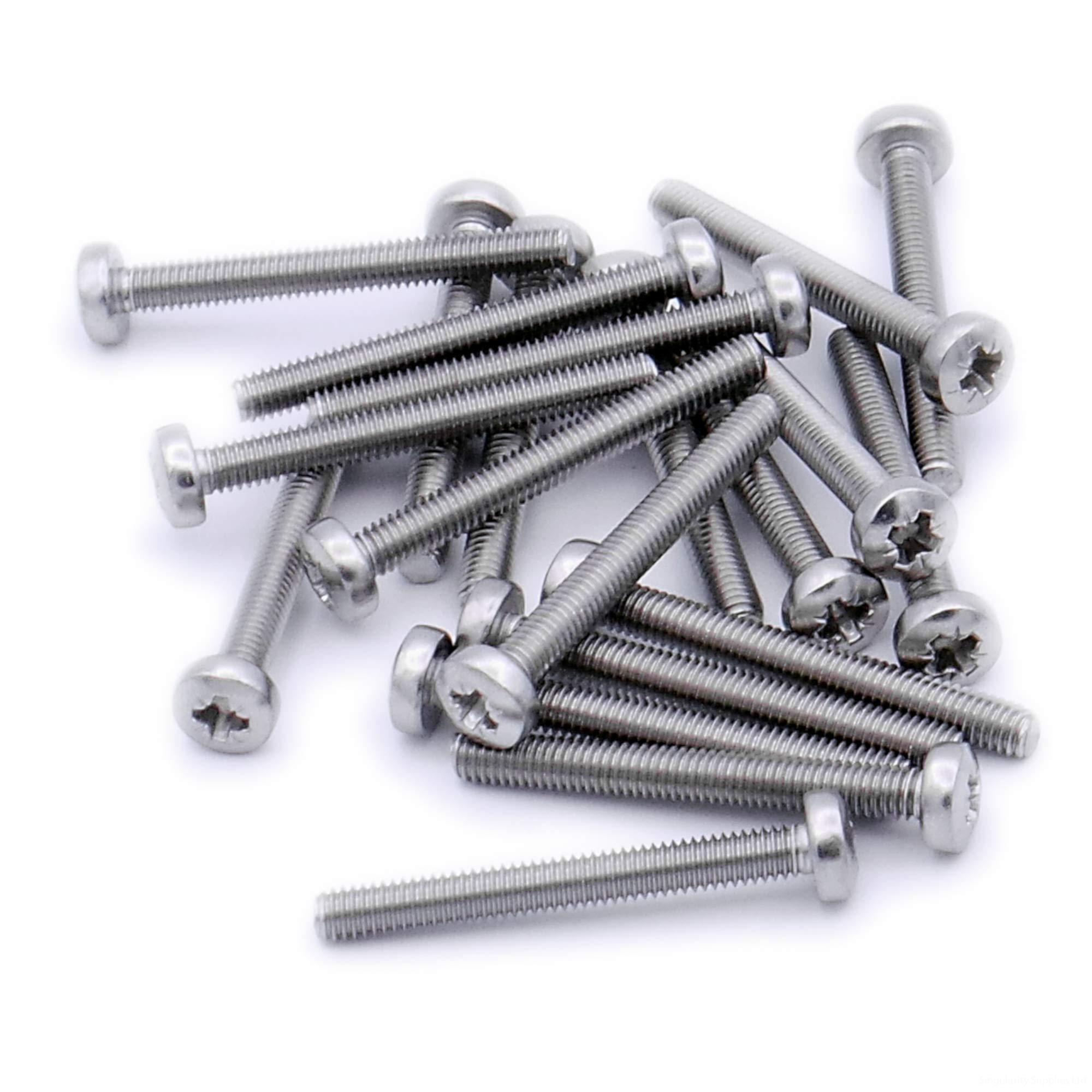 M6 (6mm x 8mm) Pozi Pan Machine Screw (Bolt) - Stainless Steel (A2) (Pack of 20)