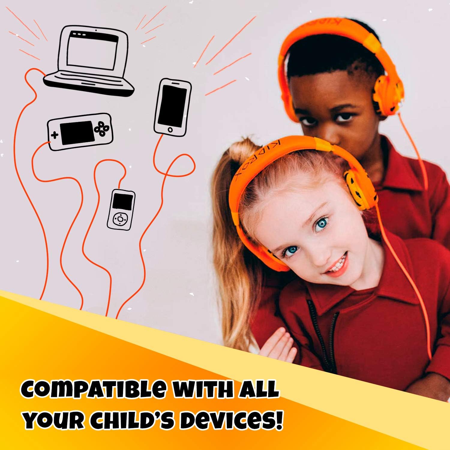 Kidrox® Toddler Baby Headphones (1-7 years old) for Kids Durable & Flexible Headphones for Kids Girls & Boys - Image 5