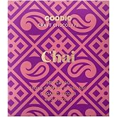 Goodio Chai Dark Chocolate Bar, 50% Cacao, 1.7 oz | Organic, Vegan, Gluten-free, Soy-Free, Crafted in Finland