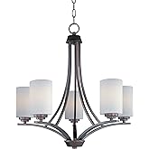 Maxim Deven - 5 Light Chandelier in Modern Style-23 Inches Tall and 24 Inches Wide-Oil Rubbed Bronze Finish -Traditional in