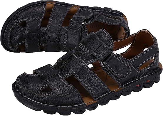 men's summer leather sandals