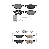 AmeriBRAKES Front Rear Ceramic Disc Brake Pads Kit