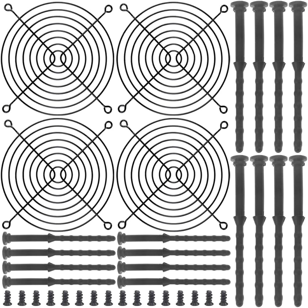 Xiatiaosann 140mm Black Metal Finger Grill Fan Guard Protector w/ Screws &