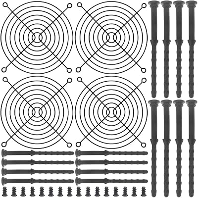 Xiatiaosann 140mm Black Metal Finger Grill Fan Guard Protector w/ Screws &