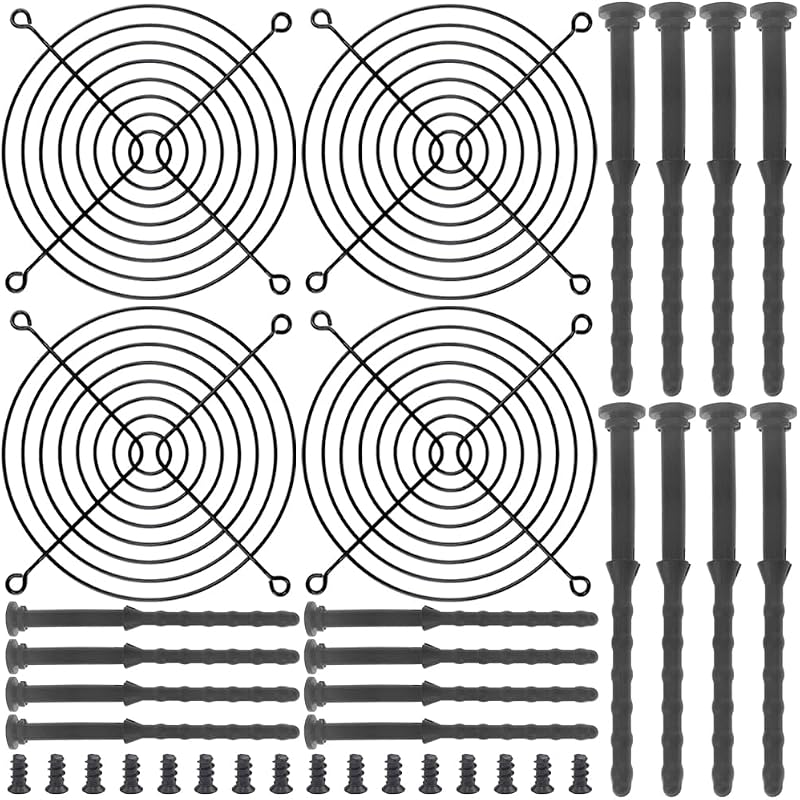Xiatiaosann 140mm Black Metal Finger Grill Fan Guard Protector w/ Screws &