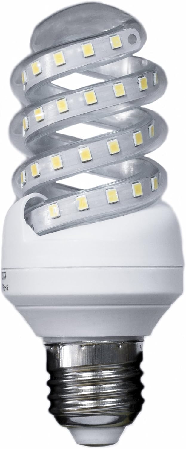LAES Spiral E27 LED Bulb, 9 W, White, 48 x 115 mm