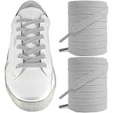 UamGlsob Shoe Laces for Golden Goose Super-Star, Hi Star, Ball Star, V-Star | 5/16"(8mm) Poly Cotton Flat Athletic Shoelaces Replacement Strings for GG Ball Star, V-Star Sneakers