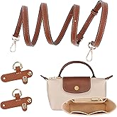 2Sets Mini Bag Strap Kit and Organizer Compatible with Longchamp, Folding Tote Bag organizer insert, Punch-Free Adjustable Buckle Strap Design, Multi-Pocket Felt Handbag Organizer, (1.2cm)