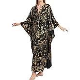 Bsubseach Kaftan Dresses for Women Plus Size Caftan Batwing Sleeves Beach Cover Up Maxi Beach Dress