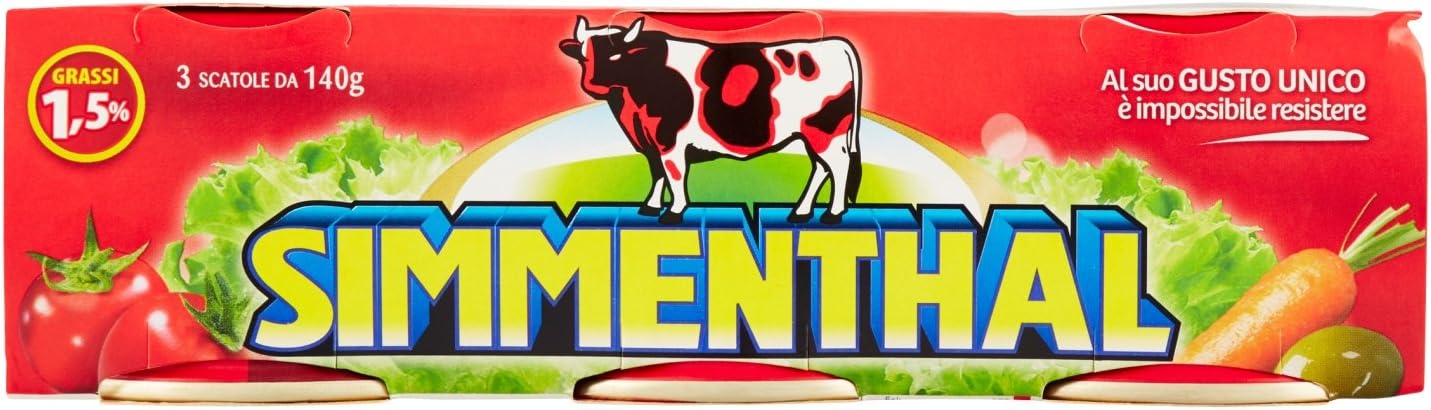 3X Simmenthal Meat in Jelly 3 x 140g 100% Italian Meat Jellied Beef