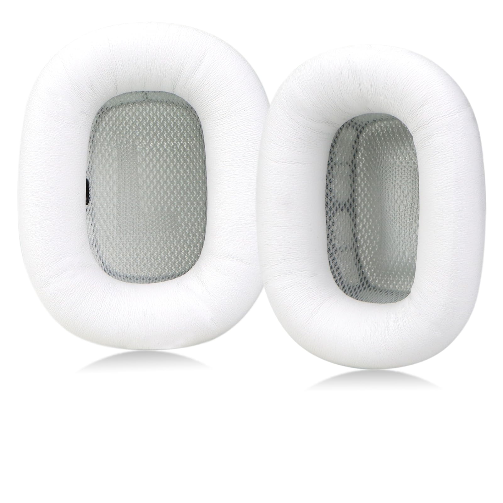 Sinowo Lambskin Ear Cushions for Apple AirPods Max Headphones Replacement Earpads Sweat Proof Ear Cups Cushion Easy to Install with Magnet,Sheepskin and Memory Foam(White)