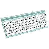 Mosptnspg Wired Membrane Keyboard,Punk Compact Full